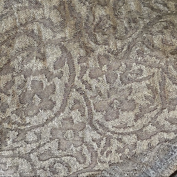 Lucky Brand Grey Stretch Embroidered Floral  Tunic Top V Neck Button Up Size M - Picture 9 of 11